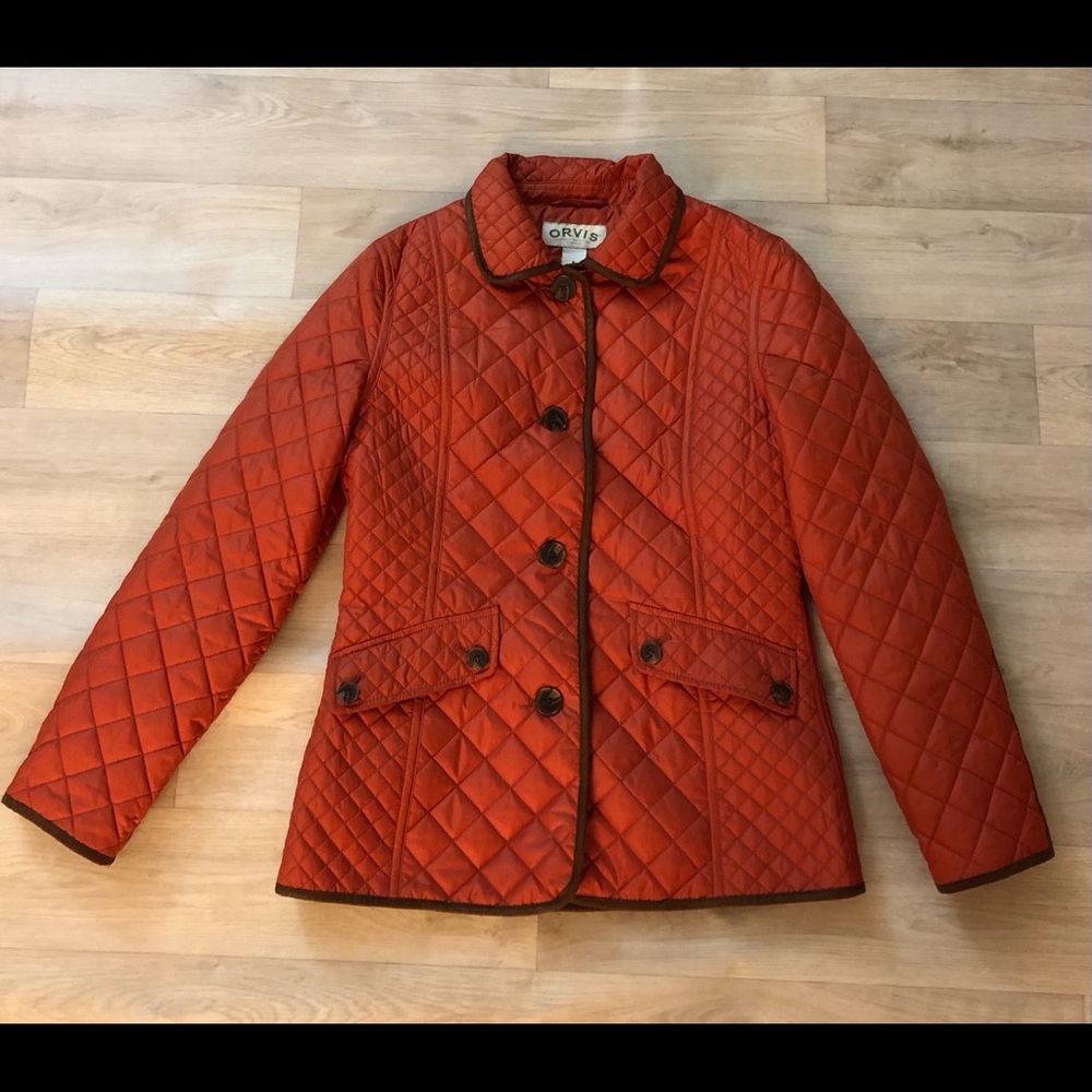 Orvis Women’s Orange Quilted Barn Jacket